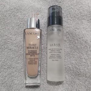 Lancôme lot of 2 Teint Miracle foundation shade (360 Bis W) and La Base primer!